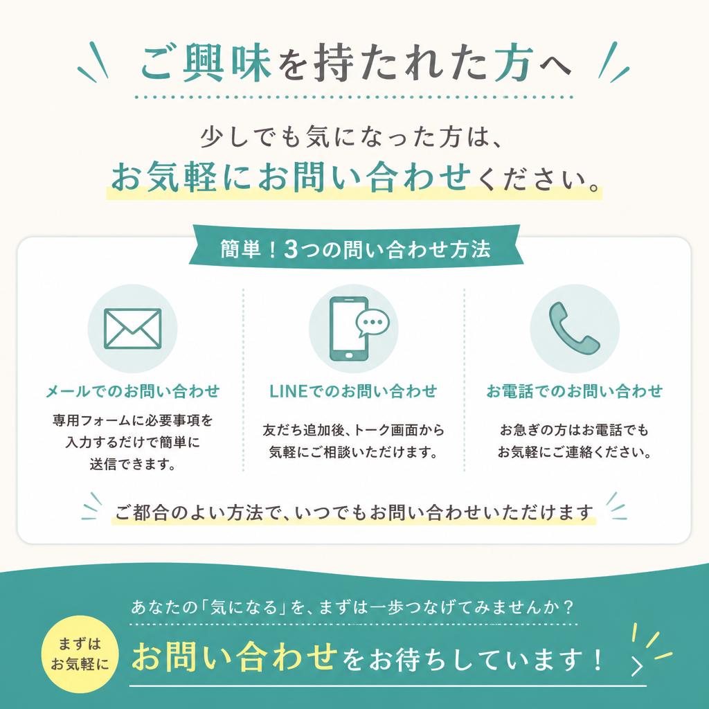 今すぐお問い合わせを！
