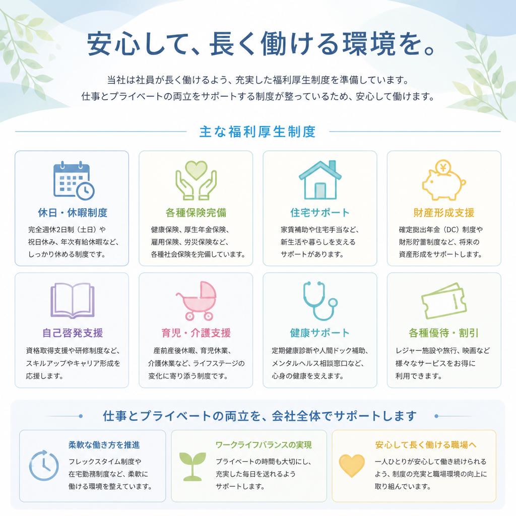 充実した福利厚生