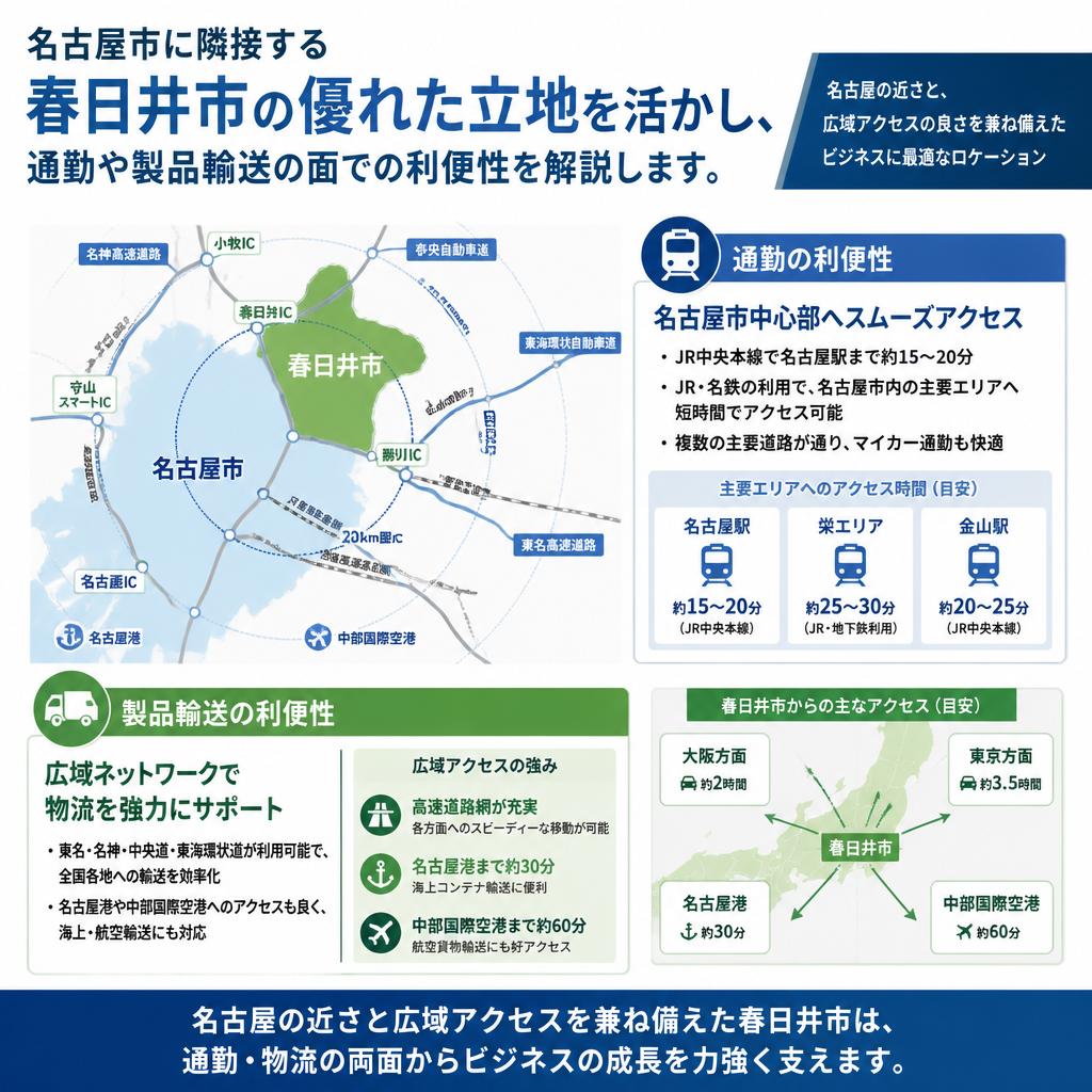 2. 春日井市の立地とアクセスの良さ
