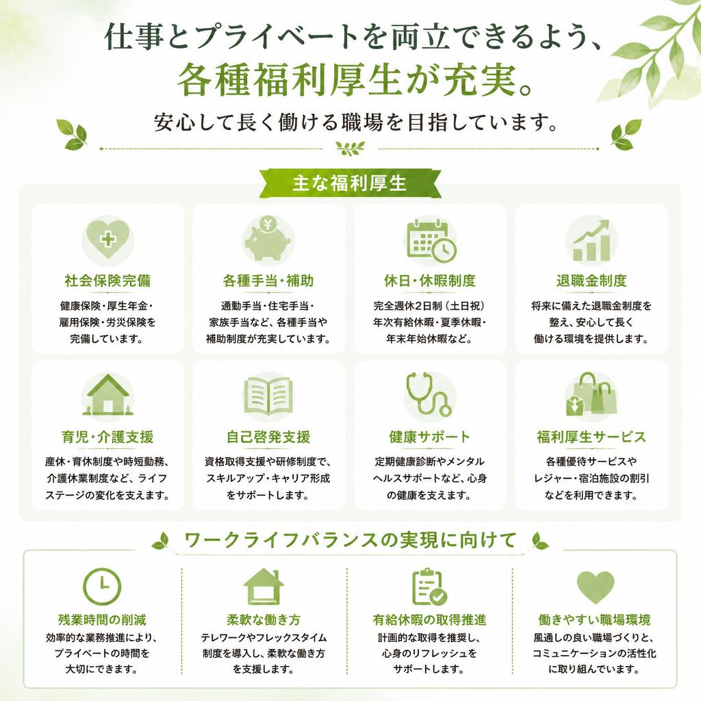 充実の福利厚生