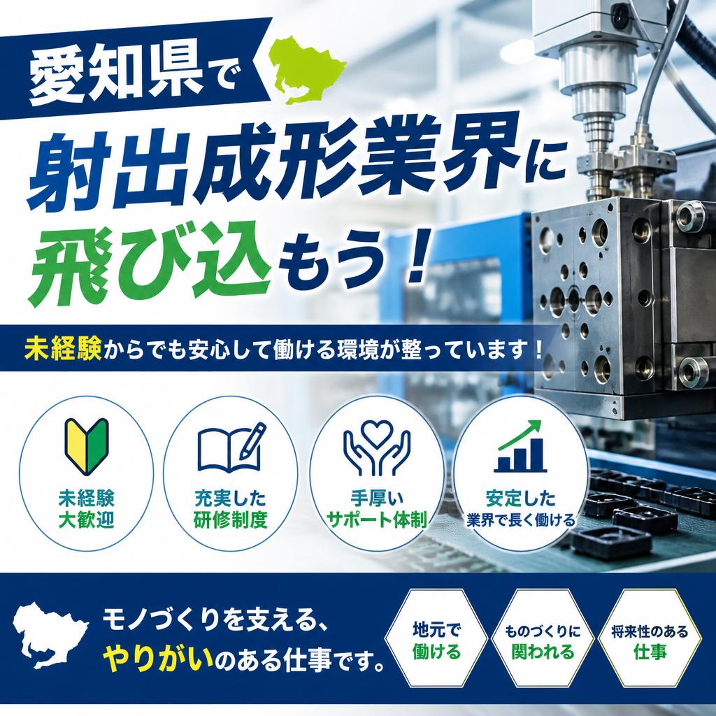 愛知県で射出成形業界に飛び込もう！未経験からでも安心して働ける環境が整っています！