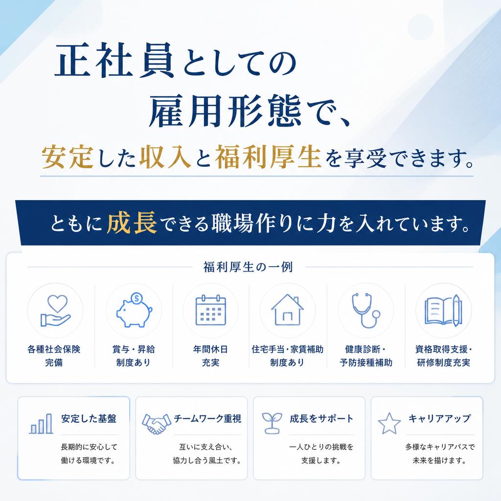正社員としての安定した働き方