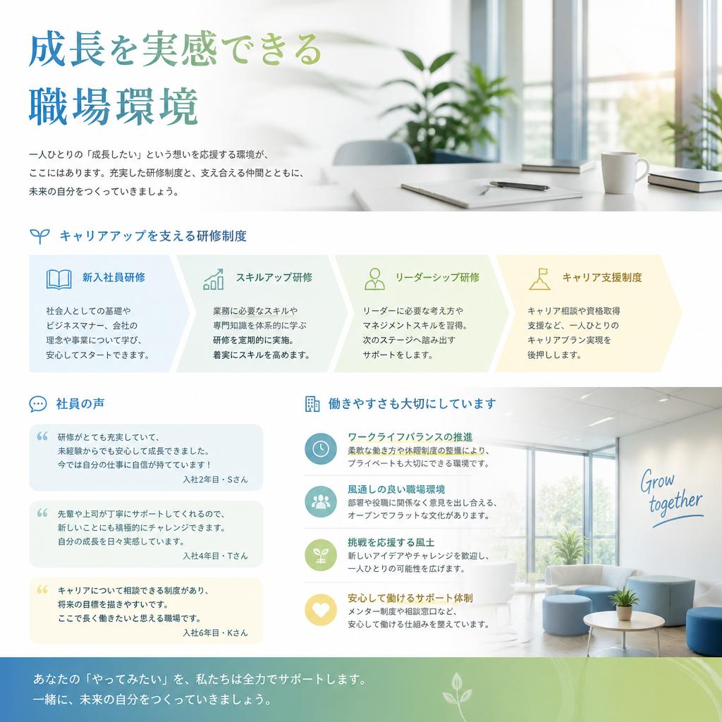 成長を実感する職場環境