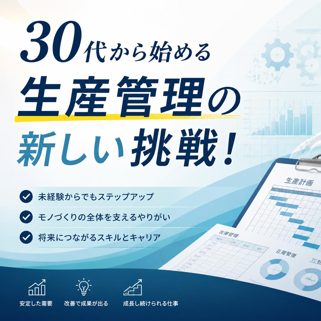 30代から始める生産管理の新しい挑戦！