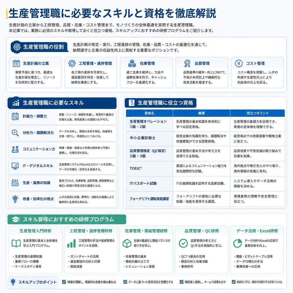 求められるスキルと資格
