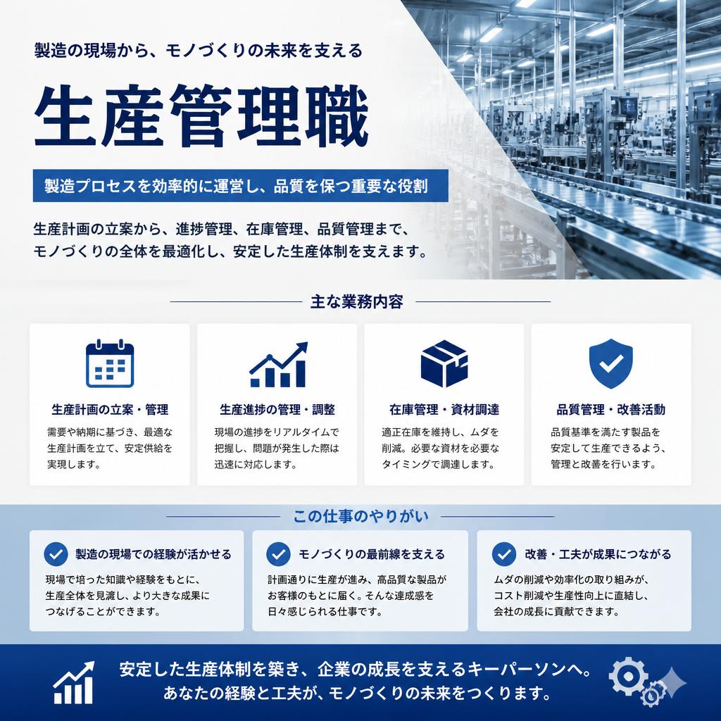 生産管理職の魅力