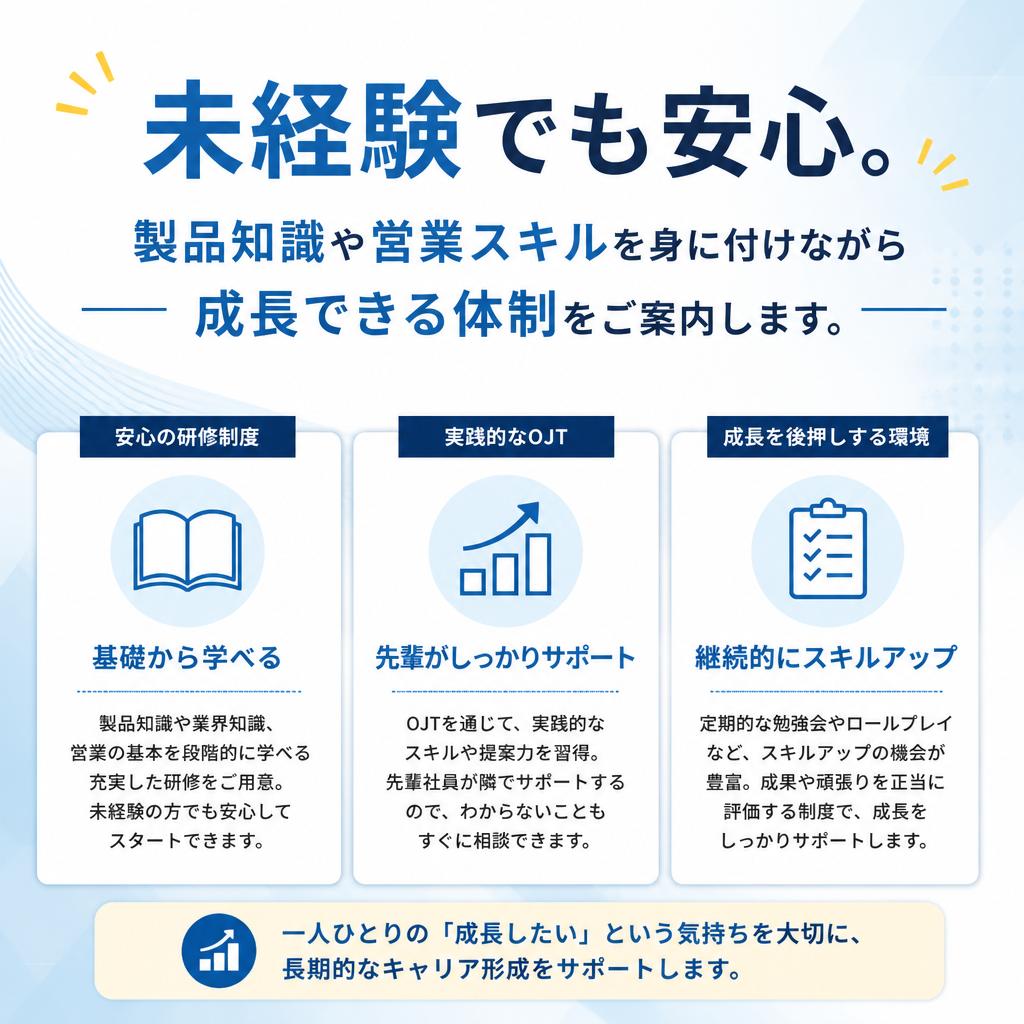 スキルアップが目指せる環境
