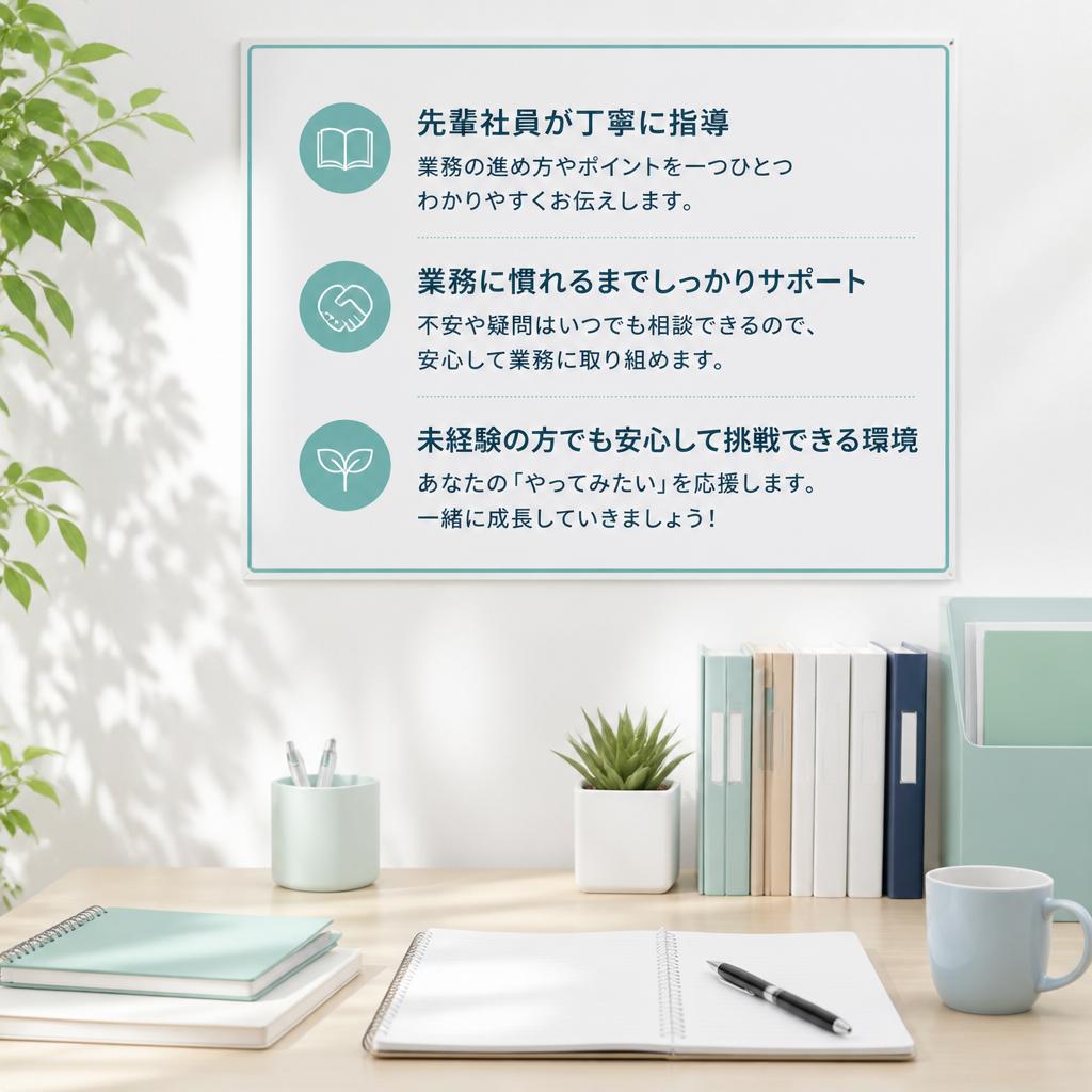 未経験でも安心のサポート体制