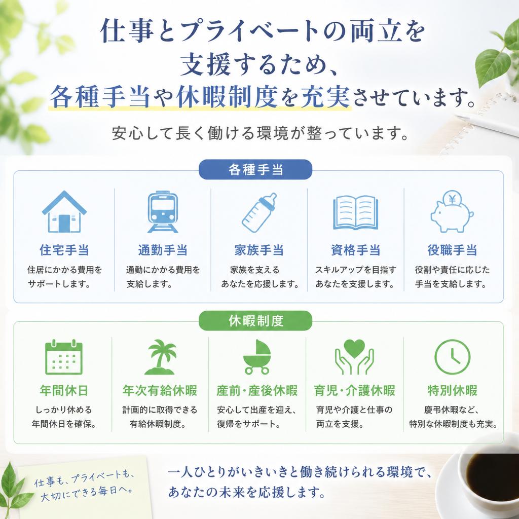 充実した福利厚生